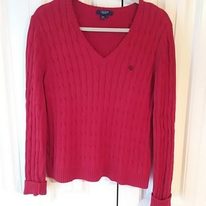 Women's Chaps v neck sweater